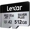 Lexar 512GB Silver Plus 205mb 4K V30 UHSI Micro SD Hafıza Kartı