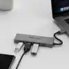 PHILIPS 4-in-1 USB-C Hub | 3x USB 3.0 5Gbps, 1x USB-C 5Gbps, Hızlı Veri Transferi, Kompakt ve Dayanıklı, Alüminyum Alaşım, Windows macOS Linux ve Android ile Uyumlu, SWR5041/00