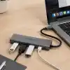 PHILIPS 4-in-1 USB-C Hub | 3x USB 3.0 5Gbps, 1x USB-C 5Gbps, Hızlı Veri Transferi, Kompakt ve Dayanıklı, Alüminyum Alaşım, Windows macOS Linux ve Android ile Uyumlu, SWR5041/00