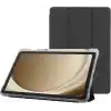 Klasse Samsung Galaxy Tab A9+ Plus 11 inç Uyumlu Smart Kılıf, S Pen Kalemlikli, Trifold, Esnek, Mat, Darbeye Tam Dayanıklı Tablet Kılıfı (Siyah)