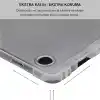 Klasse Samsung Galaxy Tab A9+ Plus 11 inç Uyumlu Smart Kılıf, S Pen Kalemlikli, Trifold, Esnek, Mat, Darbeye Tam Dayanıklı Tablet Kılıfı (Siyah)