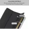 Klasse Samsung Galaxy Tab A9+ Plus 11 inç Uyumlu Smart Kılıf, S Pen Kalemlikli, Trifold, Esnek, Mat, Darbeye Tam Dayanıklı Tablet Kılıfı (Siyah)