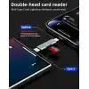 USB C yıldırım mikro SD kart okuyucu (2in1) iPhone16 15 14 Pro Apple adaptörü için dijital kamera TF bellek fotoğraf depolama transferi iPad için uyumlu Samsung C tipi kompakt aksesuarlar Android
