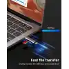 USB C yıldırım mikro SD kart okuyucu (2in1) iPhone16 15 14 Pro Apple adaptörü için dijital kamera TF bellek fotoğraf depolama transferi iPad için uyumlu Samsung C tipi kompakt aksesuarlar Android
