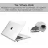 Klasse MacBook Air 13.3 inç 2018-2022 Arası M1 Çip ile Uyumlu Şeffaf Dayanıklı Koruyucu Kılıf, Ultra İnce Kabuk Koruma Sert Kapak A1932 A2174 A2179 A2337 (Şeffaf)