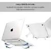 Klasse MacBook Pro 14 inç 2021-2024 M4/M3 Max/M3 Pro/M3/M2/M1 Max/M1 Pro/M1 Çip ile Uyumlu Şeffaf Dayanıklı Koruyucu Kılıf, Ultra İnce Elastik Kapak A2442 A2779 A2918 A2992 A3112 A3185 A3401 (Şeffaf)