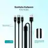 ttec AlumiCable Trio Şarj Kablosu 1mt. Type-C, Lightning, Micro USB