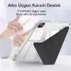 Coverzone iPad 11.Nesil A16 11inç/10.Nesil 10.9inç ile uyumlu Kalem Koyma Bölmeli Ultra Koruma Antişok Yatay Dikey Şekillerde Stand seçeneği Uyku Modlu New Attractive HX99 Smart Cover Kılıf Pembe