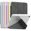 Coverzone iPad 11.Nesil A16 11inç/10.Nesil 10.9inç ile uyumlu Kalem Koyma Bölmeli Ultra Koruma Antişok Yatay Dikey Şekillerde Stand seçeneği Uyku Modlu New Attractive HX99 Smart Cover Kılıf Pembe