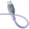 Baseus Pudding Hızlı Şarj Özellikli Type-C Kablo 100W, 1.2 Metre, Mor