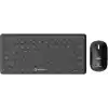 Gravion KM-BT37 Kablosuz Klavye Mouse Seti, Bluetooth + USB Dongle 2.4G, 78 Tuş Kompakt, Türkçe Q, PC TV Laptop Tablet Telefon Uyumlu, Siyah