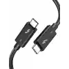 Coverzone Thunderbolt 5.0 Type-C Kablo – 240W PD Hızlı Şarj, 120Gbps Veri Aktarımı, 16K 60Hz Görüntü Desteği, E-Marker Akıllı Çipli, Thunderbolt 3/4/USB4 Geriye Uyumluluklu Örgü Kablo | ZR1107