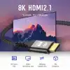 (3 metre) HDMI 2.1 Kablo 8K 60Hz 4K 120Hz 48Gbit/s Yüksek Hızlı, HDMI Kablo TV/PS5/PS4/ Xbox Series X/Monitör ile uyumlu