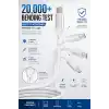 2 Adet x 2 Metre Kablo Seti, Type C-Lightning 27Watt PD Hızlı Şarj, REMORAX Wahoo, Beyaz/Gümüş Metal