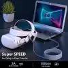 Daytona VR-C Oculus Quest ile Uyumlu VR5 Link Kablosu 5 M, 5Gbps USB 3.2 Gen 1 Hızlı Veri Aktarımı, Hızlı Şarj Usb-C, Quest 2 Uyumlu (Type C to Type C) Kablo; Sanal Gerçeklik Gözlüğü Uyumlu