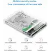 Lunatic 6642 2.5 USB 3.0 Harici SSD Harddisk Şeffaf Taşınabilir HDD Sata Kutusu USB 3.0 İLE 5 Gbps a Kadar Veri Aktarımı USB 2.0 or 1.1DESTEKLİ Tak-Çalıştır Led Işıklı 4TB (4000GB) Destekli