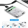 Lunatic 6642 2.5 USB 3.0 Harici SSD Harddisk Şeffaf Taşınabilir HDD Sata Kutusu USB 3.0 İLE 5 Gbps a Kadar Veri Aktarımı USB 2.0 or 1.1DESTEKLİ Tak-Çalıştır Led Işıklı 4TB (4000GB) Destekli