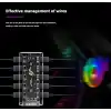 Alfais 4847 ARGB RGB Led 3 Pin 11 Port 5V SATA Power Güç Fan Çoklayıcır Şerit Hub Kablo Splitter