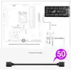 Alfais 4847 ARGB RGB Led 3 Pin 11 Port 5V SATA Power Güç Fan Çoklayıcır Şerit Hub Kablo Splitter