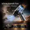Minesk G500 HyperWind™ Turbo Jet Fan Hava Üfleyici - 【Turbo Modda 500 Gram Hava Üfleme Gücü】- Ultra Güçlü Hava Basıncı -Taşıma Torbalı ve Ekstra Nozullu