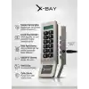 X-Bay Elektronik Kabin Kilidi XB-CL880, Şifreli ve Kartlı, Paslanmaz Çelik, Inox