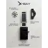 X-Bay Elektronik Kabin Kilidi XB-CL880, Şifreli ve Kartlı, Paslanmaz Çelik, Inox