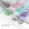 Airtag için Su Geçirmez Ultra Şeffaf Görünümlü Silikon Kılıf ve Anahtarlık (4lü Paket)