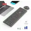 Lenovo KN260 Sessiz Kablosuz Klavye Mouse Seti - Koyu Gri, 2.4GHz Wireless, Mini Tek USB Alıcı (Wireless Silent Keyboard & Mouse Set)