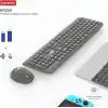Lenovo KN260 Sessiz Kablosuz Klavye Mouse Seti - Koyu Gri, 2.4GHz Wireless, Mini Tek USB Alıcı (Wireless Silent Keyboard & Mouse Set)