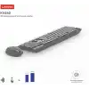 Lenovo KN260 Sessiz Kablosuz Klavye Mouse Seti - Koyu Gri, 2.4GHz Wireless, Mini Tek USB Alıcı (Wireless Silent Keyboard & Mouse Set)