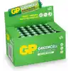 GP Batteries GP24G Greencell R03/1212/AAA İnce Pil, 1.5 Volt, 40lı Kutu, Yeşil/Sarı/Beyaz