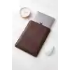 Minimalist 13 İnç Laptop Kılıfı, Vegan Deri, Su İtici Özellikli, Bilgisayar Notebook Laptop Çantası (Acı Kahve, 13 İnç)