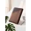 Minimalist 13 İnç Laptop Kılıfı, Vegan Deri, Su İtici Özellikli, Bilgisayar Notebook Laptop Çantası (Acı Kahve, 13 İnç)