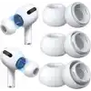 AirPods Pro & AirPods Pro 2. Nesil için 3 Çift Yedek Kulak Uçları, Gürültü Azaltma Delikli Silikon Kulak Ucu Ağrısı Yok, Kaymaz Yumuşak Kulak Uçları Airpods Pro/Pro 2 ile Uyumlu (Boyutlar