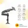 North Bayou NB H100 Ergonomic 17-32 Amortisörlü 2-9 kg Monitör Standı
