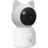 Xenon Smart Bebek Kamerası Ekranlı 3MP 5 Monitörlü WiFi Mobil Takip 345° PTZ Gece Görüş Sıcaklık Nem Sensörlü Beyaz X7202