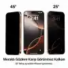 URUCHI iPhone 15/16 İle Uyumlu PREMIUM Gizlilik (Privacy) Ekran Koruyucu 45° Hayalet Görünüm, Kolay Kurulum Hizalama Aparatlı, Darbelere Karşı Ekstra Güçlü ve Toz Bırakmayan Temperli Cam