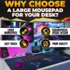 World XXL Profesyonel Ekstra Büyük Mouse Pad ve Bilgisayar Oyunu Mouse Mat Oyun Klavyesi Kaymaz Mouse Padler Masa için 89,9 cm x 39,9 cm Ev Ofis Masa Pedi Klavye ve Oyun Pedi için Fare Altlığı