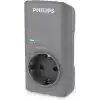 PHILIPS CHP7010G/10 1140 Joule Tekli Akım Korumalı Priz, Gri