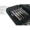 Orret Home 25 Parça Hassas Tornavida Seti, Deri Çantalı, Krom-Vanadyum Çelik, PC/Laptop/Telefon/Gözlük Tamir Seti, Torx/Düz/Yıldız Uçlu