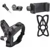 Coverzone Aksiyon Kamera ve Telefon Tutucu Kask Aparatı Gezi Seyahat ve Sürüşlerde Kullanmak için Cep Telefonu Kask Tutucu (Tüm modeller İle Uyumlu) X001