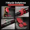 Vidasız 3POD Barfiks Aleti Montaj Ultra Güçlü, 92-120 Cm Arası - Ayarlanabilir Barfiks Demiri, Kapı Barı ve Çekme Barı,Çelik Yapı, Barfiks Çubuğu, Üst Vücut Egzersizi, Fitness,Barfix, Barfiks Barı
