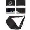 Av A Dos Siyah Unisex Suya Dayanıklı Çapraz Askılı Omuz Bel Çanta Günlük Yürüyüş Koşu Outdoor Çanta