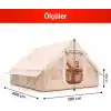 PİKAS Rovos 12 Kişilik XXL Şişme Kamp Çadırı | 4 Mevsim Büyük Aile Çadırı | Su Geçirmez Oxford Kumaş | Kamp, Glamping ve Outdoor Çadırı