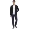 Anthony Jackson Erkek Kapüşonlu Fermuarlı Sweatshirt ONYX