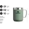 STANLEY Classic Legendary Termos Bardak 0.23 Litre - Yeşil (Hammertone Green) | Paslanmaz Çelik