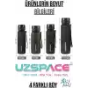 UZSPACE 800ml -YENİ EBAT-Çift Renk Softtouch Tritan Su Matarası -Turkuaz, Mavi-turkuaz