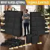 Haegs Taşıma Çantası, İnce Uzun Çok Amaçlı Alet Tripod Olta Çantası, Fermuarlı Dayanıklı, Kamp Malzemeleri Saklama Çantası, 35L (115 x 18 x 18 cm) Siyah