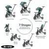 Micro 4in1 Katlanabilir Bisiklet Matcha, 6 Aydan 6 Yaşa Kadar, 360° Dönebilen Koltuk, Ebeveyn Kontrol, Akıllı Kilitleme Freni ve Yıkama Koltuğu