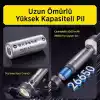 Philips SFL6253/93 3000 Lümen 50W LED El Feneri Metal Gövdeli 9 Modlu Çıkarılabilir Pilli Şarj Edilebilir Çift Açılı Flashlight Siyah